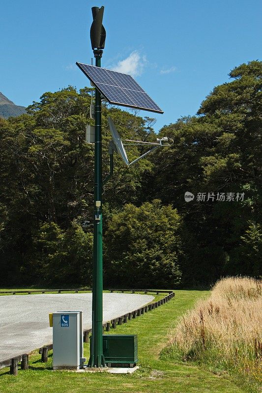 位于新西兰南岛西海岸的Pleasant Flat露营地的能源供应